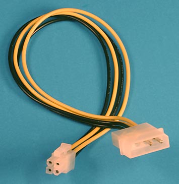 Peripheral To 4 Pin ATX 12 Volt Connector Adapter